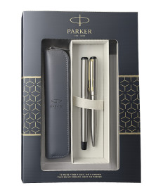 Set Parker Vector Metal SS CT – stilou + pix, casetă cu fereastră și etui Set Parker Vector Metal SS CT – stilou + pix, casetă cu fereastră și etui